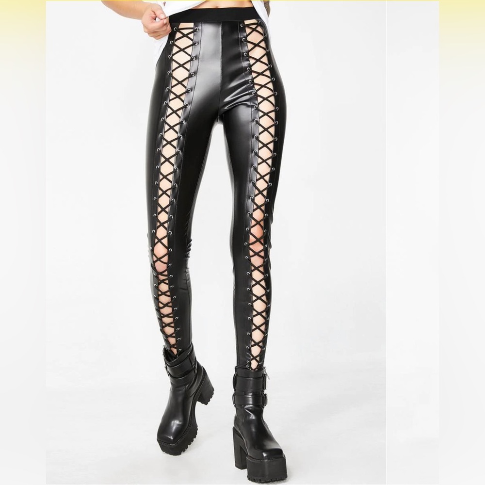 Current Mood Black Corset Leggings